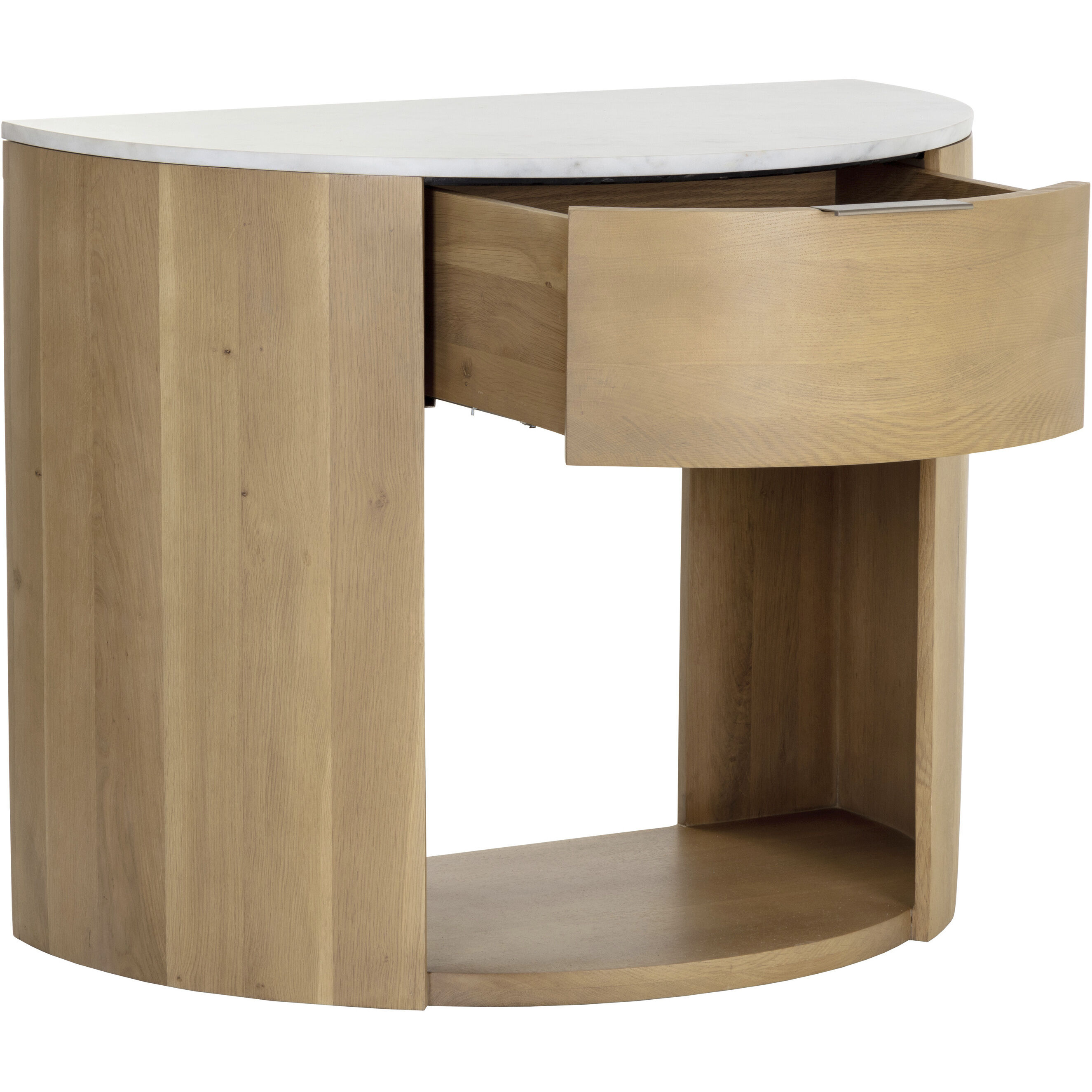 Stella 34.25 X 28 inch White / Natural Night Stand